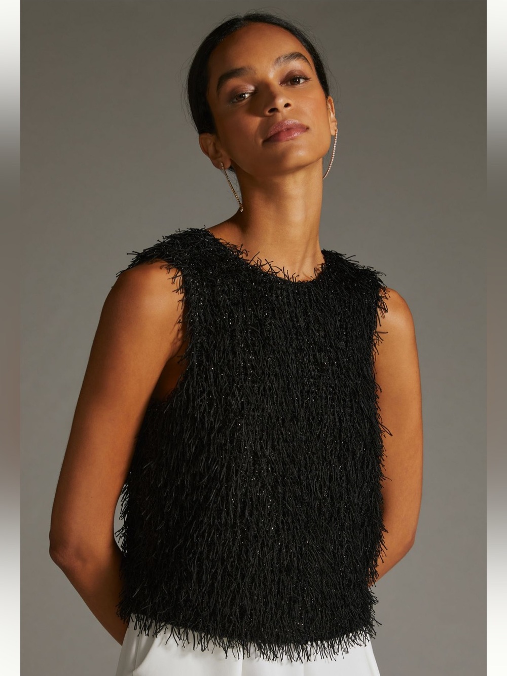 Current Air Textured Sparkle Top